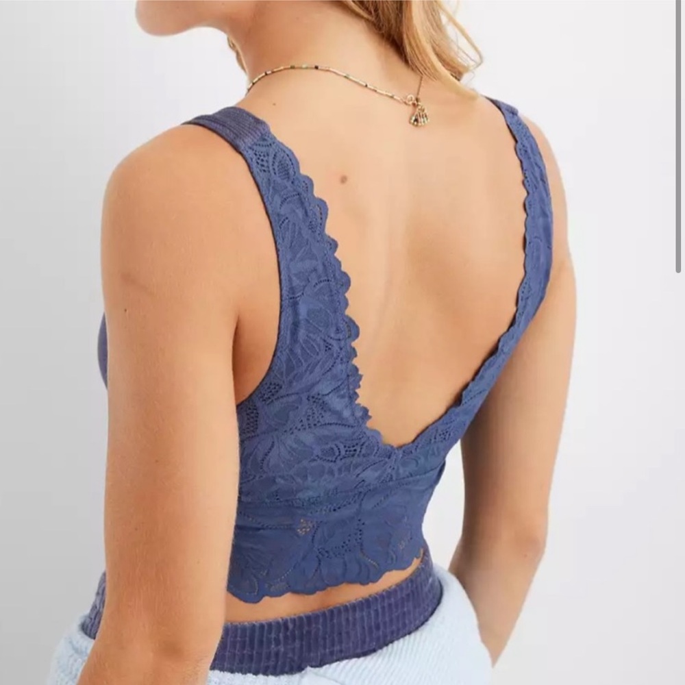 Aerie Best Lace Waffle Longline Bralette